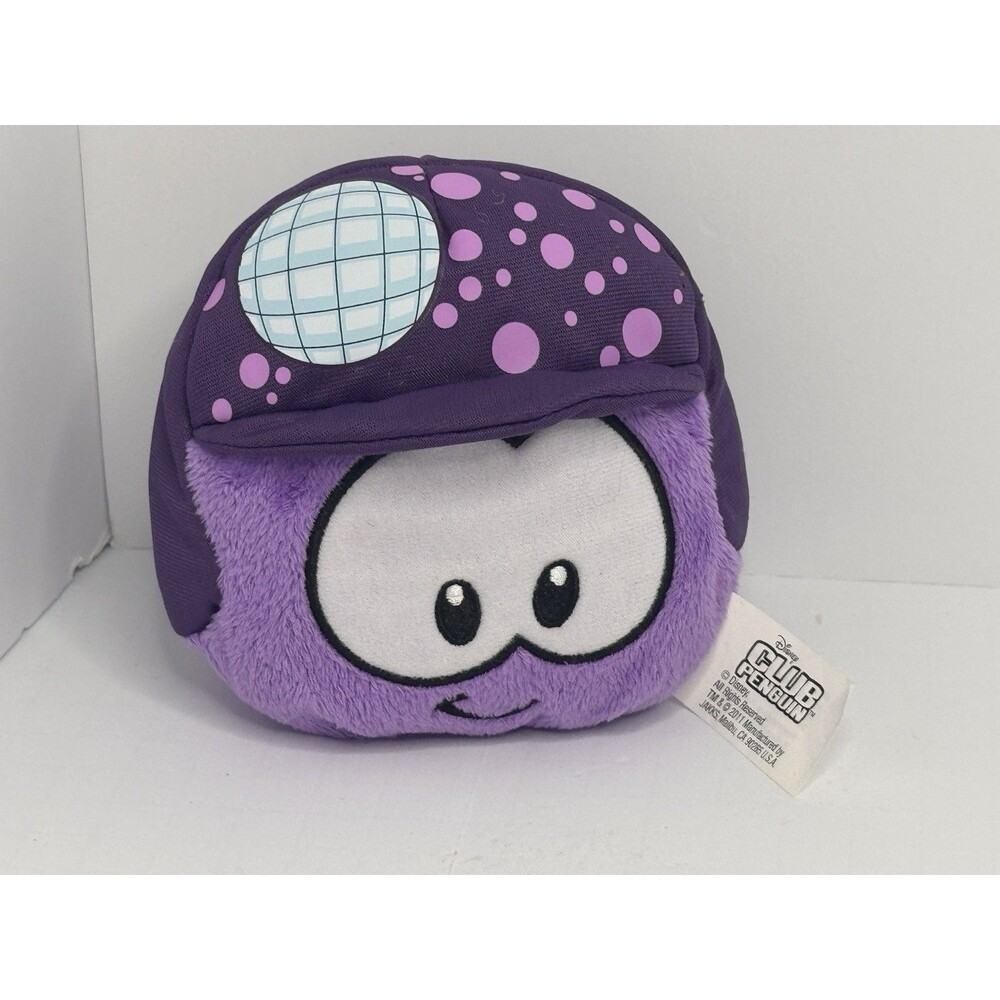 Club Penguin Series 11 Purple Puffle 4-Inch Plush [Disco Ball Hat]